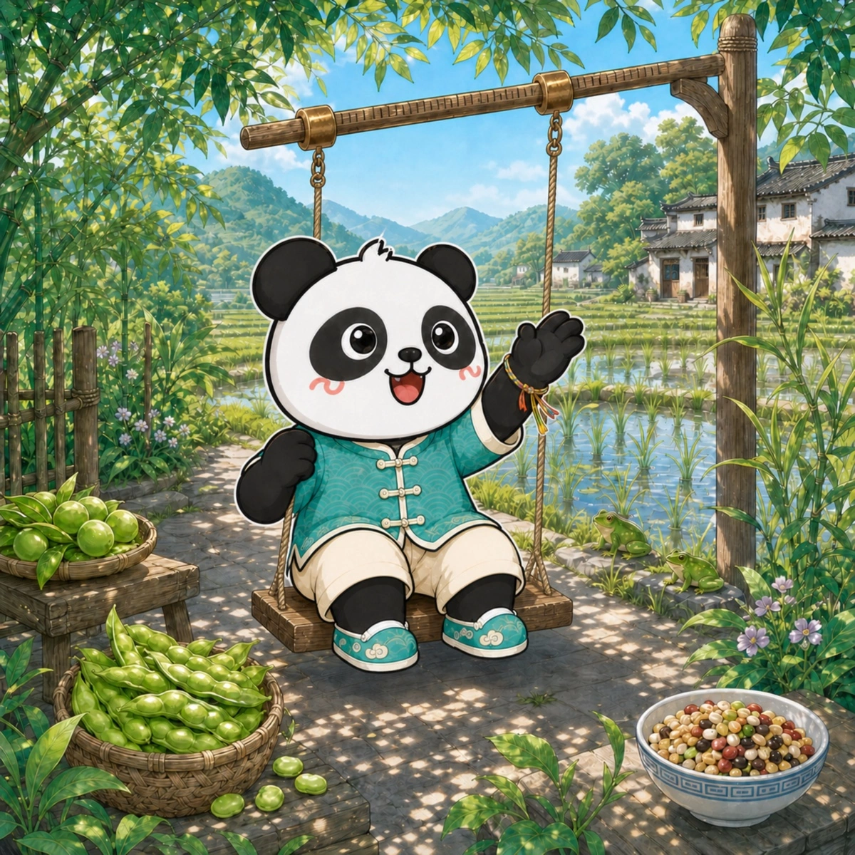 熊猫俊宇二十四节气作品《立夏》
