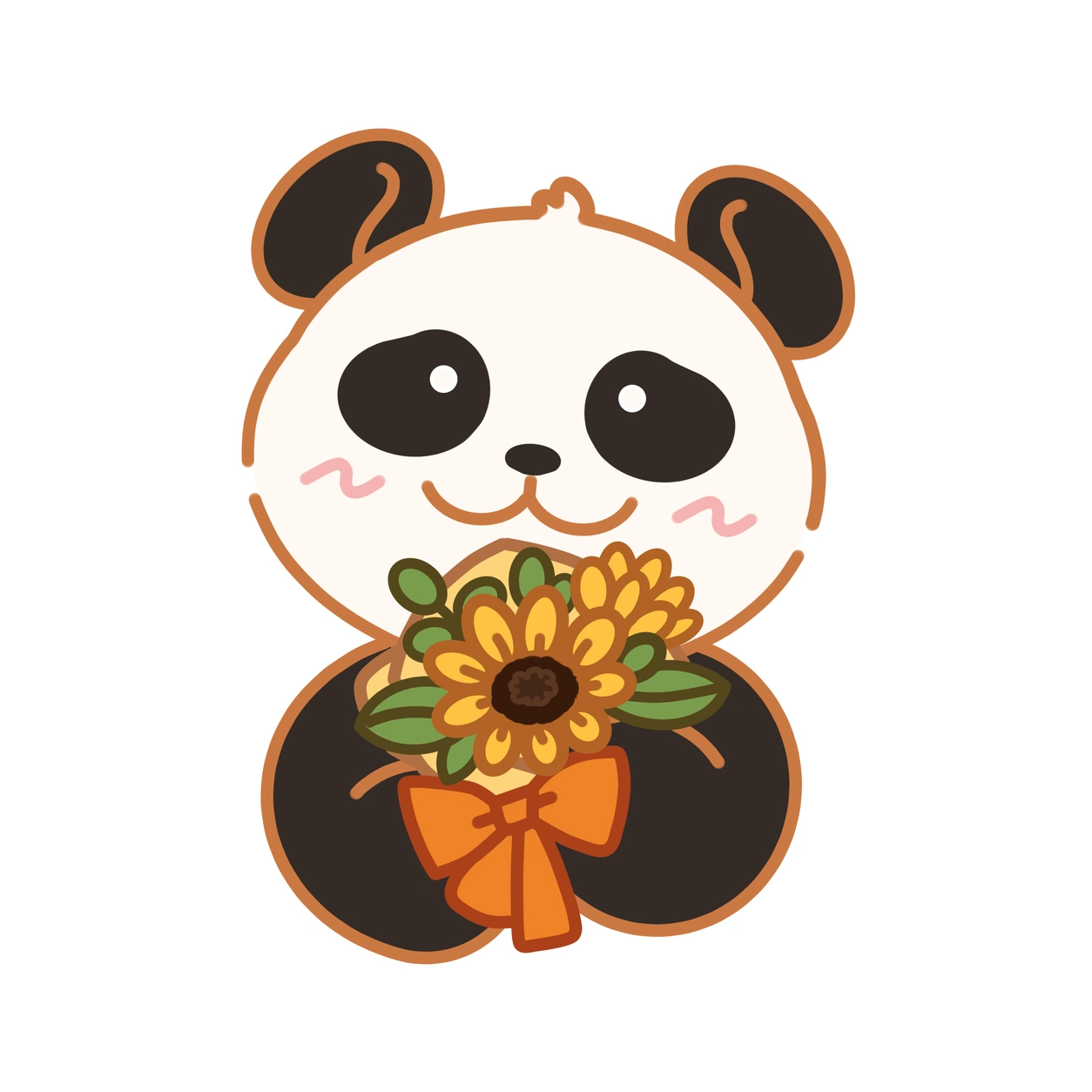 熊猫俊宇初始形象设计：花艺师半身原稿