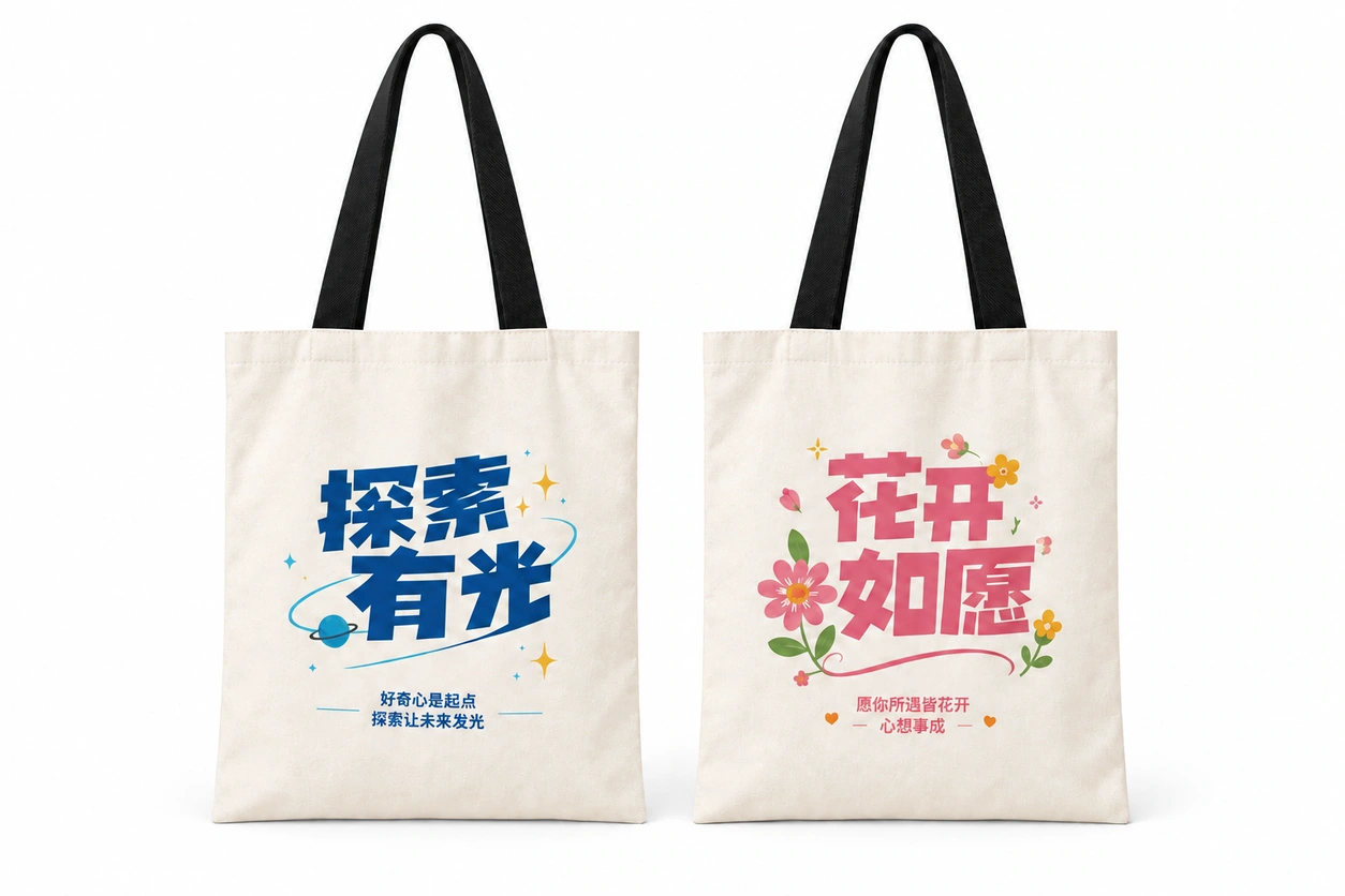 熊猫俊宇帆布袋系列海报，商品效果图